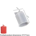 Dettagli stampo in silicone per candele cilindriche con dimensione finita 5x5x7,5cm - Cilindro liscio a punta - Piccolo