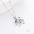 Collana con ciondolo bulldog in acciaio lucido, dimensioni 20x17mm e catena da 45cm - Acciaio inossidabile 304 / Cane