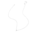 Silver alphabet T pendant necklace with minimalist chain and lobster clasp closure - Letter T Style (XL2131【T】)
