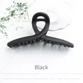 Matte black large shark hair claw clip for high ponytail styling and elegant updos - Matte Texture / Black