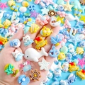 Cartoon resin ocean themed charms featuring sea creatures for DIY jewelry and crafts - Ocean Creature Series Random Mix (Chance of Luminous)