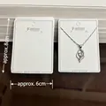 Silver heart pendant necklace on 8cm x 6cm white jewelry display card presentation - 6*8 Extra Thick Necklace Earring Card (approx. 100pcs)