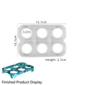 Molde de silicona DIY para soporte de 6 huevos en silicona blanca translúcida - Estilo 2 Porta Huevos