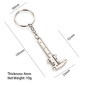 Silver mini vernier caliper keychain in zinc alloy with precise measurement scales - Vernier Caliper