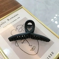 Pince à cheveux croisée noir mat élégante avec dents antidérapantes pour femmes - Dépoli / Noir mat