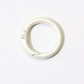 Round spring ring keychain in iridescent white finish for DIY jewelry connectors - Beige