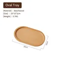 Oval beech wood serving tray in light natural finish with dimensions 25x15x2cm - Beechwood Oval Tray 25*15*1.5cm