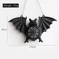 Halloween glowing bat hanging decoration with colorful LED light and spider web patterns - Glowing Bat