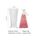 Large weeping pine Christmas tree silicone mold with pink gradient candle size 7.5x13.8cm - Weeping Pine-Large / White Semi-Transparent