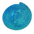 Sparkling blue PVC ceiling swirl decoration with glitter finish for wedding and party - Laser Single Spiral-Blue (6pcs/pack)