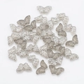 15MM silver and gray gradient butterfly glass beads for DIY jewelry making accessories - Smoke Gray