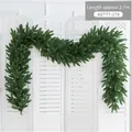 Guirnalda de Navidad de pino artificial PE verde oscuro de 2,7m para decoración festiva - 270CM Verde (Con LED)
