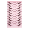 Set mit 10 Paaren natürlich dichten schwarzen künstlichen Wimpern, Modell Y1001 - Natürlicher dicker Stil (Y1001)