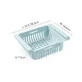 Adjustable light blue refrigerator storage basket with pull-out drawer and drain design - Blue / Cross-border Card