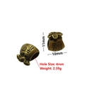 Ethnic antique bronze money bag spacer beads with Fu character relief for DIY jewelry - Style 2#