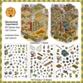 Biochemical Lab DIY Isometric PET Sticker Set with Background Card for Scenery Decoration - Biochemical Lab (Series 17)
