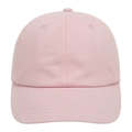 Close-up of pink cotton baseball cap fabric texture with stitched eyelets and top button - Size 52 (2-5 Years) / Light Pink