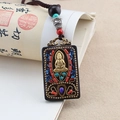 Ebony Guanyin Peace Brand Nepal Rope Style