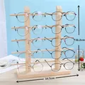 Double-row pine wood glasses stand for 10 pairs with dimensions 36.2cm height - Double Row 10 Pairs