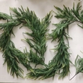 Close-up of lifelike Norfolk pine garland with detailed green PE needles for holiday decor - 【2.7m】Fox Garland with Extended Branches