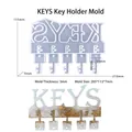 Silikonform für Schlüsselhalter-Organizer mit präzisen Maßen und Harz-Musterexemplar - KEYS-Stil