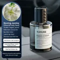 Morning Jasmine car fragrance 160ml in transparent glass bottle with black matte cap - Luxury Grey - Morning Jasmine