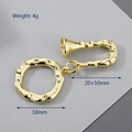 Cierre OT dorado de aleación 18K para collar de perlas, peso 4g, tamaño 20x10mm accesorio - Dorado