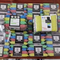 Juego de esponjas de limpieza de cocina multicolores con malla de alambre de acero fuerte - Paquete de 4 tarjetas
