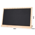 Detail showing 40x24cm solid wood necklace display stand with black fabric and 11 slots - Black