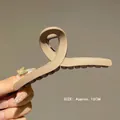 Matte nude hair claw clip with minimalist twist design for high ponytail, size 12cm - Size approx 12cm / 15# Coffee Twist Clip 13CM