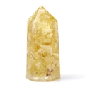 Handmade yellow citrine crystal quartz point resin ornament for meditation - Citrine