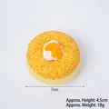 Calamita da frigo a forma di ciambella arancione in PU, diametro 7 cm e altezza 4,5 cm - Giallo-Pangrattato