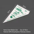 Medium size 20x30cm disposable pastry bag made of thick transparent HDPE plastic - Bag / M / Green