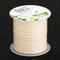 Cordon plat tressé en coton crème sur bobine pour bijoux et loisirs créatifs - 01# Blanc cassé