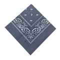 Bandana classique imprimé paisley bleu-gris en 100% coton avec motifs vintage - Bandana 54*54cm / Bandana 100% Coton 28# Gris Foncé