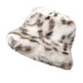 Winter Plüsch Anglerhut mit Leopardenmuster aus warmem Kunstfell für Damen Mode - Leoparden-Fischerhut