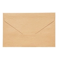 Classic brown kraft paper mini envelope with textured fiber finish and flat flap - Light Brown (Grass Scented Paper)