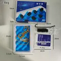 Magnetisch schaakspel met 20 zwarte stenen, geel touw en een draagbare opbergtas - Sponsbord + 20 Magnetische Stukken + Touw