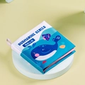Baby stoffen boek uit de Submarine-serie met zeedieren voor zintuiglijke vroege educatie - Onderzeese Cognitie Stoffen Boek Tweetalige Versie