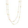 Collana a doppio strato in acciaio inossidabile dorato con perline e finitura sobria - Oro Doppio Strato Multi-Perline