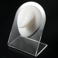 White silicone nose model on acrylic base for piercing practice and jewelry display - White-Tongue