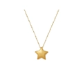 Collier étoile doré minimaliste avec pendentif étoile 3D poli sur une chaîne délicate - Doré
