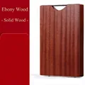Rectangular solid ebony wood cutting board with natural grain and curved top handle - Splice Without Glue / 30*20*2.5cm