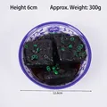 Modelo realista de tofu apestoso Changsha con cebollino en un cuenco floral de 12,6cm - Tofu apestoso