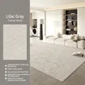 Lilac gray high-density velvet rug with waterproof and non-slip backing for living rooms - 140×200cm / Lilac Grey