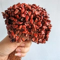 Handcrafted tree of life component with red crystal chips and copper wire weaving - Red Jasper