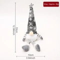 Gray Christmas gnome plush with snowflake knitted hat and long legs, 33cm size variant - Long Legs / With LED / Gray
