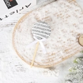 Silver glitter lollipop Christmas ornament with white stripes and bow on snowy tray - Silver 15cm Striped Lollipop / 1 Piece