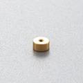 Polished gold stainless steel cylinder piercing accessory with central hole for jewelry - Gold Disk (0.8*4mm) (配件001)
