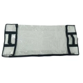 Underbed storage bag in transparent PVC with black reinforced handles and trim - Transparent Black Edge